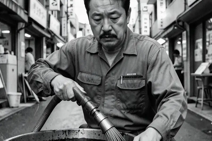 油脂分離槽清掃